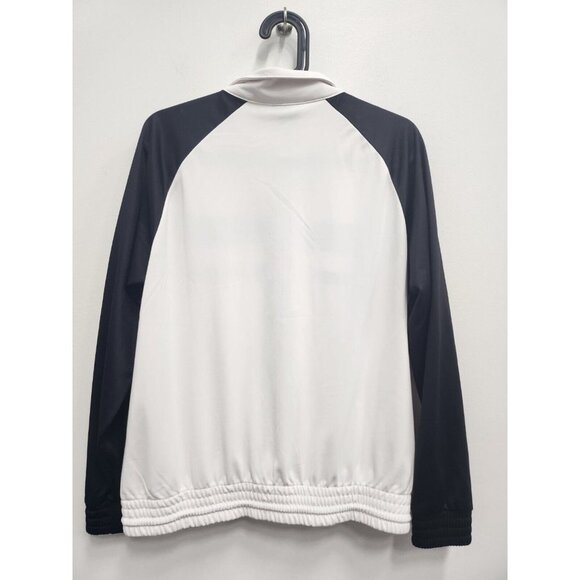 Mono B Womens Varsity Tricot Jacket Size Medium Black White Raglan Activewear - Picture 6 of 7